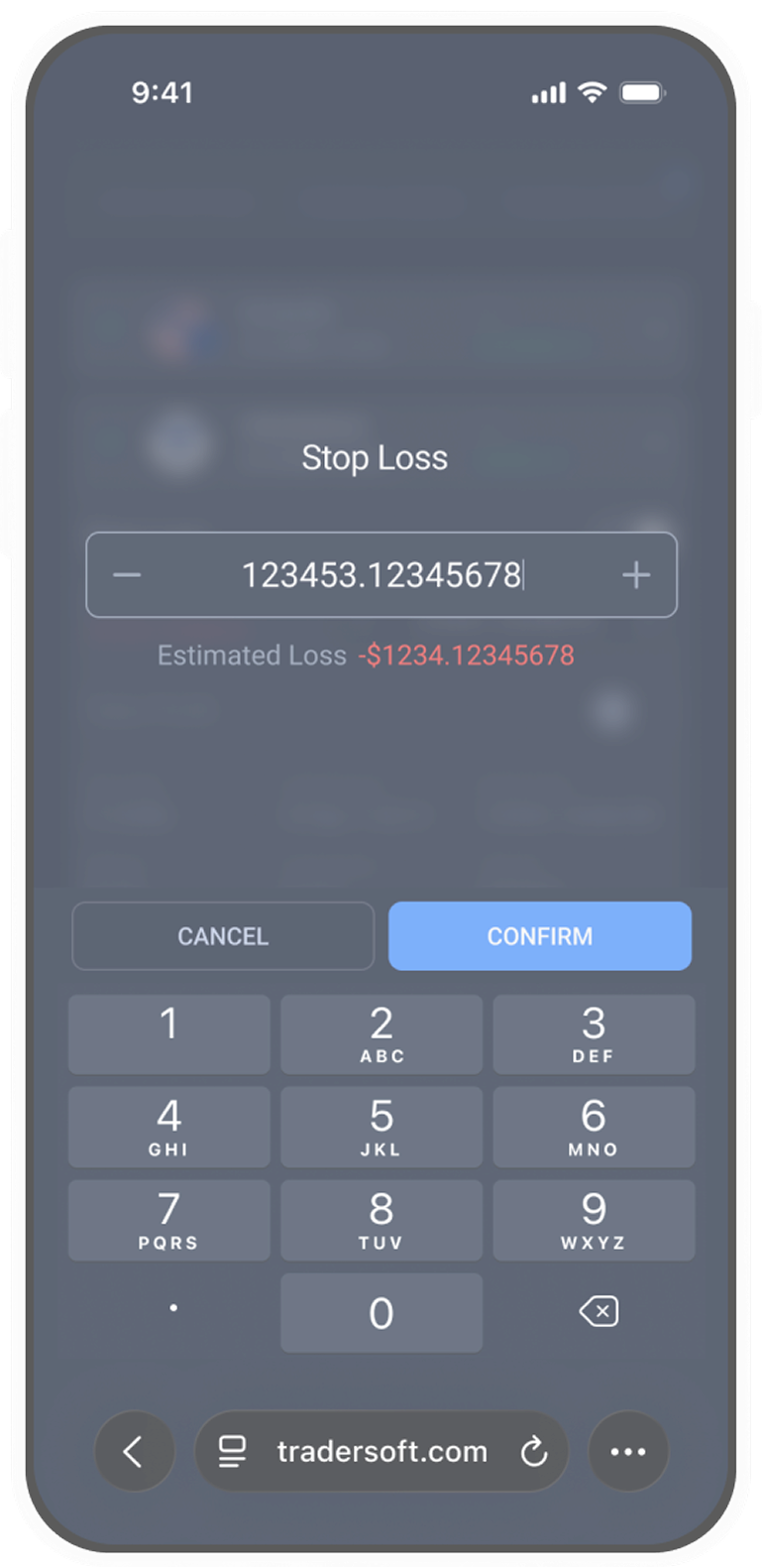 TraderSoft close-all confirmation